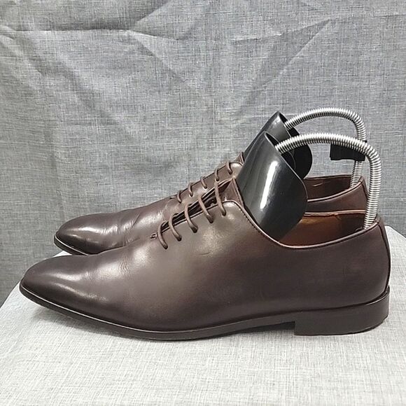 Massimo Matteo Mens Italian 5 Eye Dark Brown Lace-Up Oxford Shoe Sz 13 M main image 3